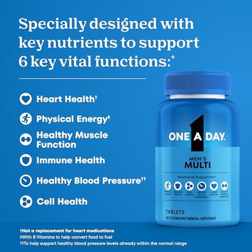 One A Day Men S Multivitamin Gluten Free Supplement With Vitamins A C D E Zinc B12 Calcium More 200 Count