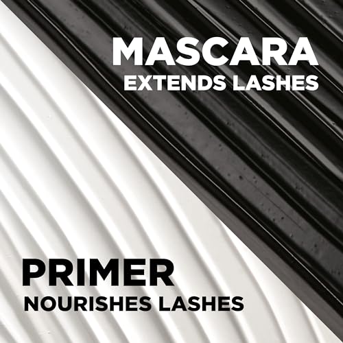 L'Oréal Paris Makeup Double Extend Beauty Tubes Lengthening 2-Step Mascara - Black, 1 Tube