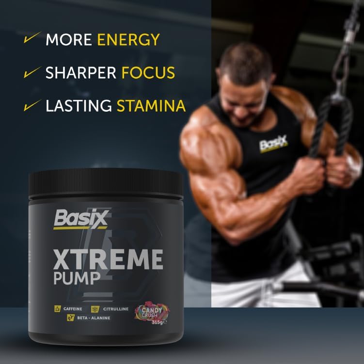 Basix Xtreme Pump Candy Crush Pre-Workout - 315g