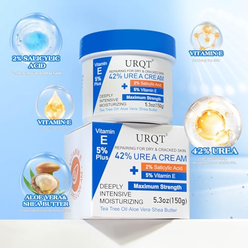 42% Urea Cream for Dry & Cracked Skin - Maximum Strength Foot & Hand Repair with Salicylic Acid & Natural Oils