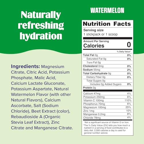 Ultima Replenisher Electrolyte Hydration Drink Mix - Watermelon, 20 Sticks