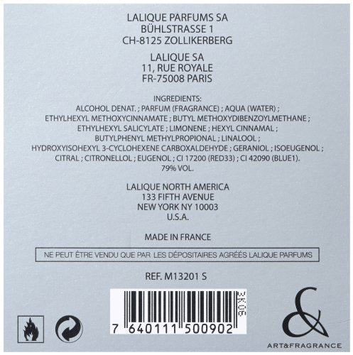 Lalique Encre Noire Sport EDT Spray for Men (3.3 oz)