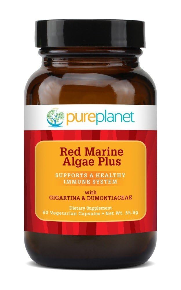 Pure Planet Red Marine Algae Plus - 90 Capsules - Plant-Based Calcium & Mineral Supplement