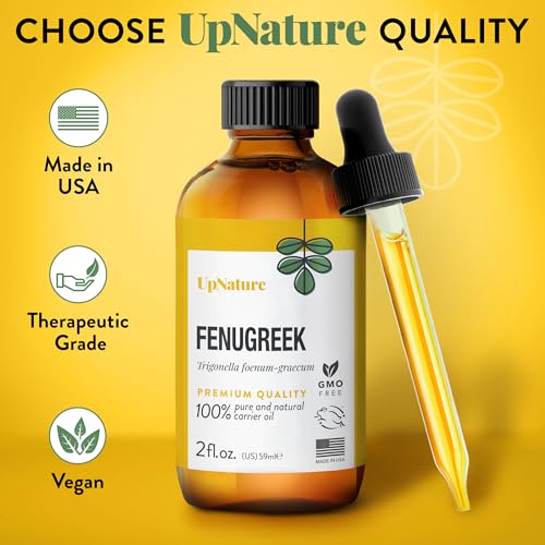 UpNature Fenugreek Oil 2oz - Pure & Natural for Hair Growth, Skin & Digestion