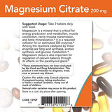 NOW Magnesium Citrate 200mg - 100 Tablets - High Absorption Magnesium Supplement