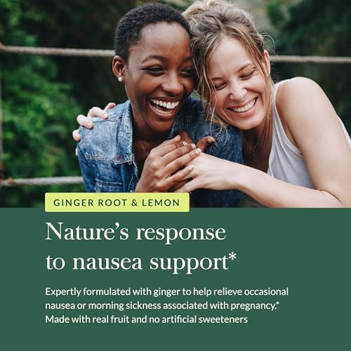 Gaia Herbs Organic Nausea Relief Gummies - Ginger & Lemon (60 Gummies)