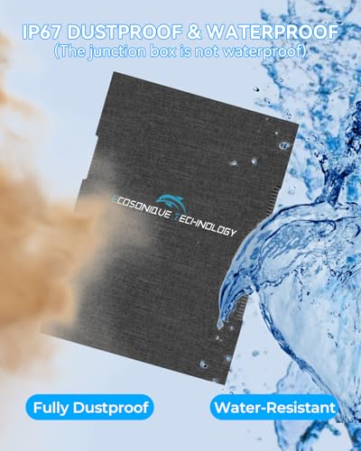 Ecosonique 30W Foldable Solar Charger - USB Camping Power Bank for Phone & Tablet