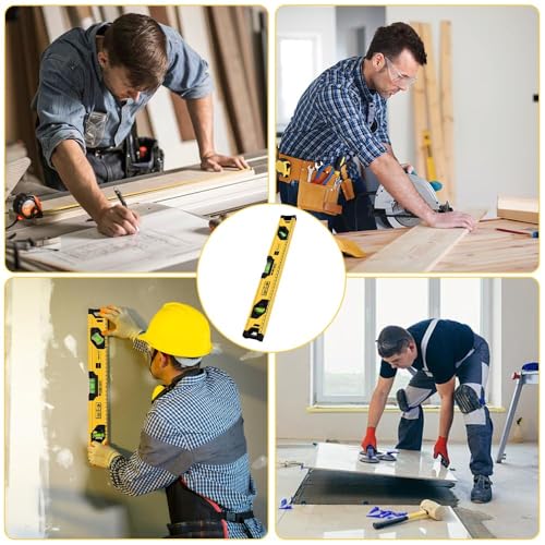 TERRIFI 16 Inch Spirit Level with Magnetic Base - Shock Proof Aluminum for Construction and DIY