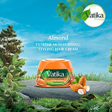 Vatika Naturals Extreme Moisturizing Styling Hair Cream (2 x 140ml) - Spanish Almond - For Dry, Frizzy & Coarse Hair