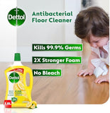Dettol Power Floor Cleaner (Lemon) - 2 x 1.8L Bottles