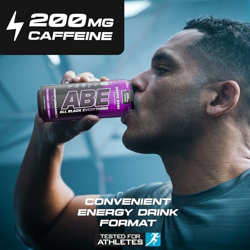 Applied Nutrition ABE Pre Workout Can - All Black Everything (American Grape Flavor, 24 Cans)