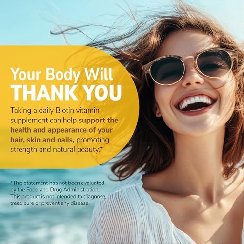 21st Century Biotin Tablets, 10,000 mcg, Unflavored 120 Count