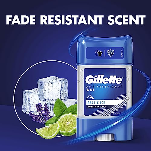 Gillette Arctic Ice Antiperspirant Deodorant Gel for Men - 420ml (6-Pack)
