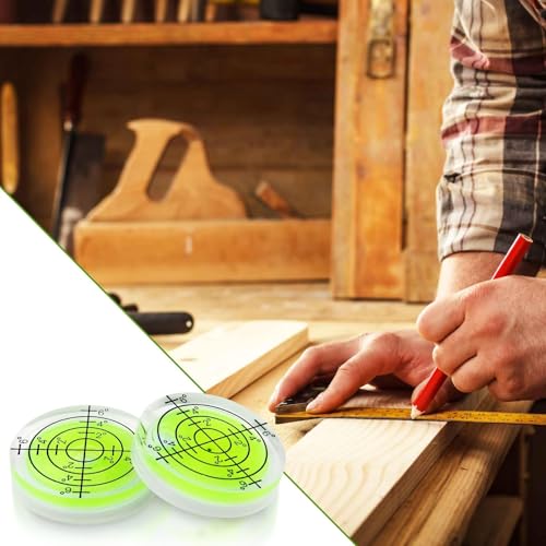 Universal 32mm Bullseye Circular Bubble Level 4-Pack - Aluminum Alloy Housing