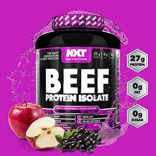 NXT Nutrition Beef Protein Isolate: Paleo & Keto Friendly Muscle Recovery Powder (1.8kg)