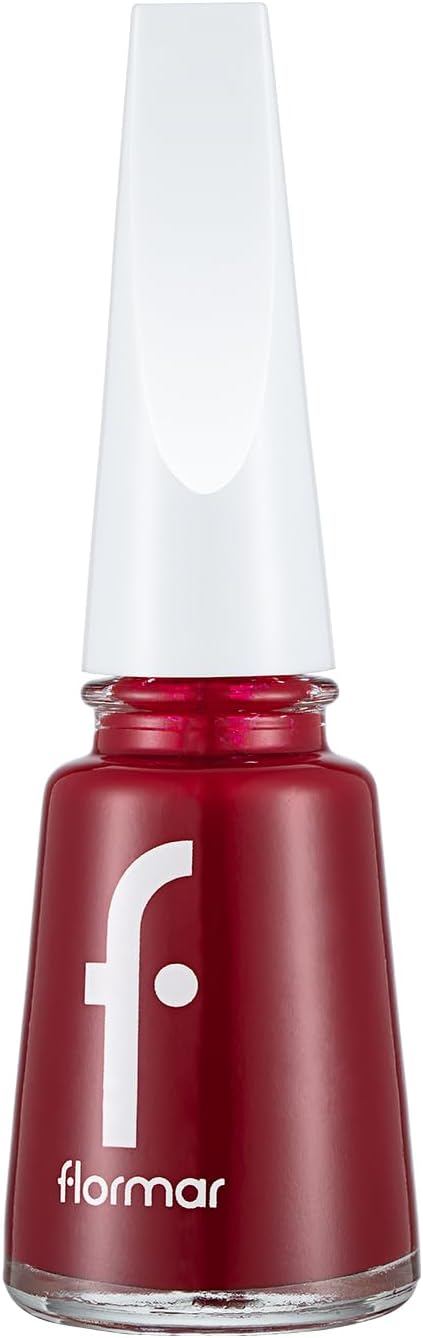 Flormar 406 Dark Red Nail Enamel - Intense Color & Shine