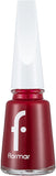Flormar 406 Dark Red Nail Enamel - Intense Color & Shine