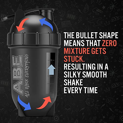 Applied Nutrition ABE Bullet Shaker - All Black Protein Shake Bottle, 500ml, BPA-Free