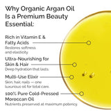 Organic Moroccan Argan Oil 20ml - Pure Cold Pressed Hair & Skin Oil from Morocco