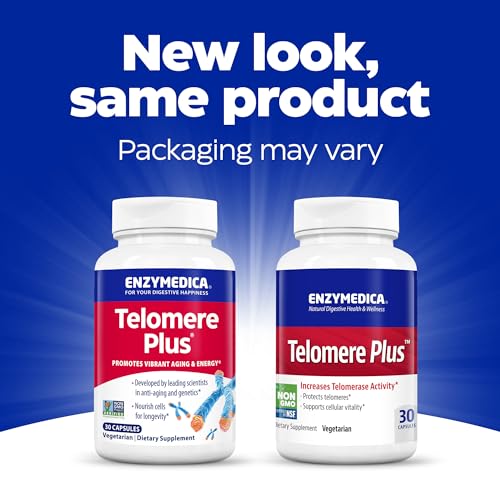 Enzymedica Telomere Plus - Cellular Health & Longevity Support, 30 Capsules