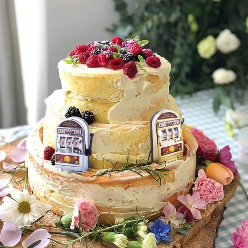 BigOtters Mini Slot Machine Toy – 4PCS Lucky Bank for Vegas Night Party Decor