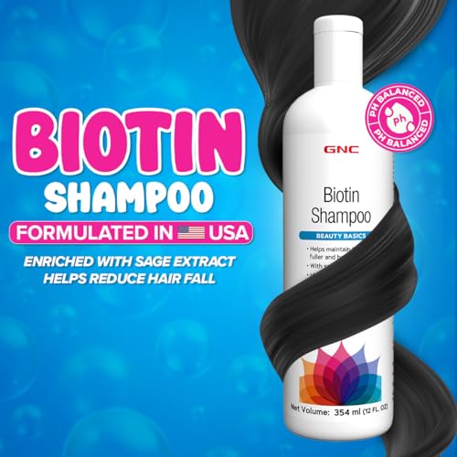 GNC Biotin Shampoo for Hair Growth & Thickness, 354 ml