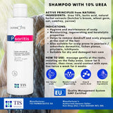 PsoriTIS 10% Urea Shampoo - For Seborrheic Scalp & Psoriasis Care - 120ml + Almond Milk Soap 25g