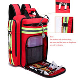 First Aid Bag Empty Professional Haversack with Dividers - Home Health Nurse & Community Care Kit