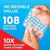 ALMEKAQUZ 108Pcs Hydrocolloid Acne Patches with Tea Tree Oil - Vegan & Cruelty-Free Pimple Treatment