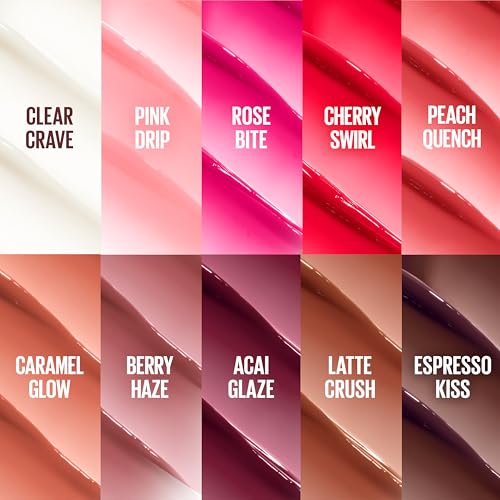 Maybelline Lifter Glaze Oil Balm - Berry Haze | Hyaluronic Acid & Hydrating Oil Blend | 24HR Moisturizing Shine | Sheer Cool Mauve