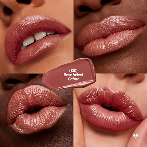 Revlon Super Lustrous Lipstick Rose Velvet, Rose #130 - Rich, Long Lasting Lip Color
