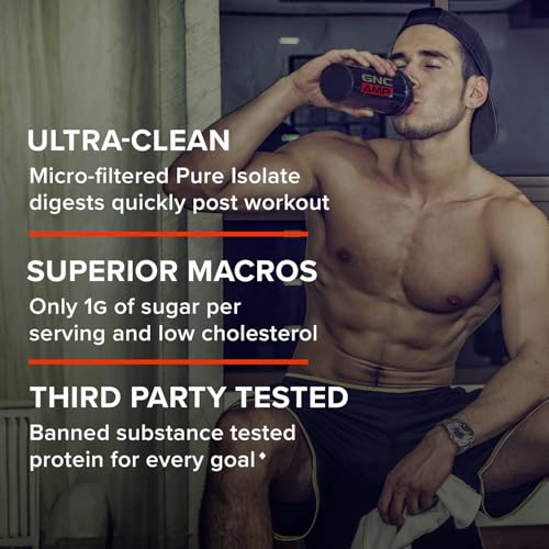 GNC AMP Pure Isolate Protein - Chocolate Frosting 28oz (28 Servings)