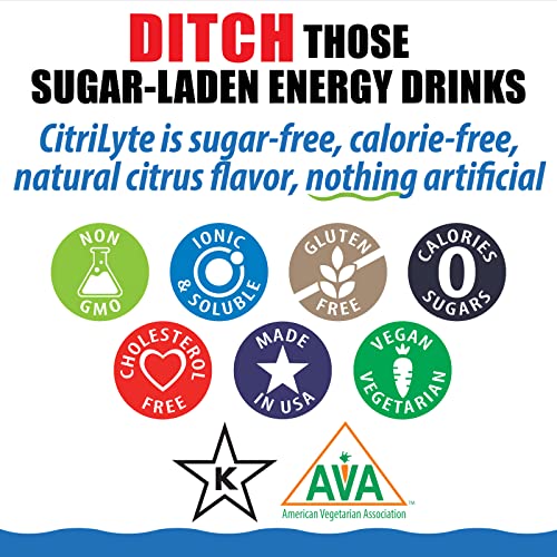 Elete Citrilyte Electrolyte Hydration Drops - Natural Lemon Flavor | Muscle Cramp Relief | 32 oz