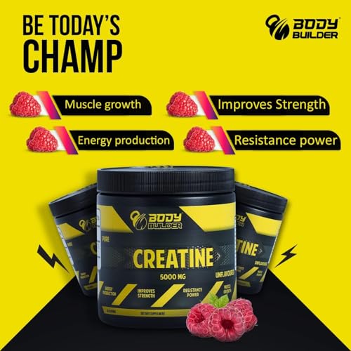 Body Builder Creatine Monohydrate - 300g Unflavored for Muscle Growth & Strength