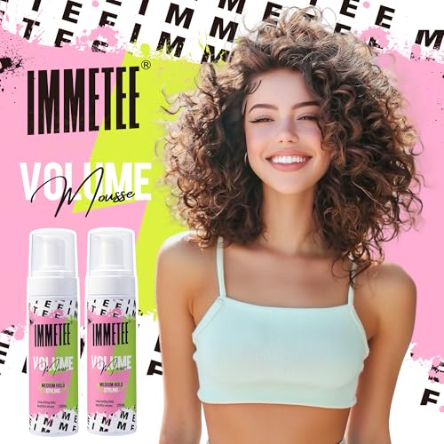 Immetee Volumizing Mousse for Fine Hair - Lightweight & Frizz Control 200ml