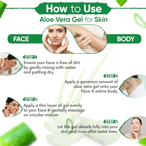 KAZIMA 100% Pure Natural Raw Aloe Vera Gel (1 KG) - Face, Skin & Hair Moisturizer