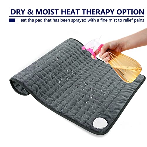Ponicozy Electric Heating Pad - Back Pain Relief, Flannel, 10 Heat Settings