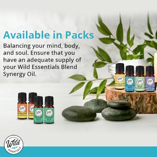 Wild “Relax” 100% Pure Essential Oil Synergy Blend – 10ml | Stress Relief, Calming, Sleep & Mindfulness | Therapeutic Grade