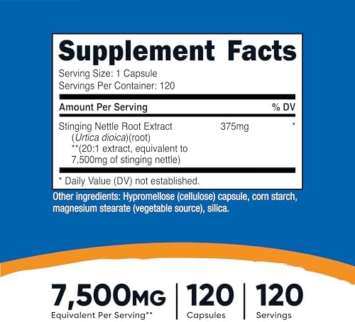 Nutricost Stinging Nettle Root Extract: Powerful Herbal Support (7500mg)