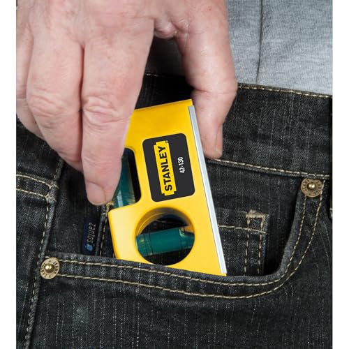 Stanley 0-42-130 Pocket Level - Accurate Measuring Tool for DIY and Construction
