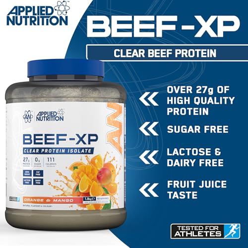 Applied Nutrition Beef-XP Protein Supplement - Orange & Mango 1800g | 60 Servings | Tropical Beef Isolate