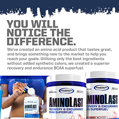 Gaspari Nutrition Aminolast Recovery & Endurance BCAA Superfuel Lemon Ice 14.8 oz (420 g) - BCAA Recovery Formula