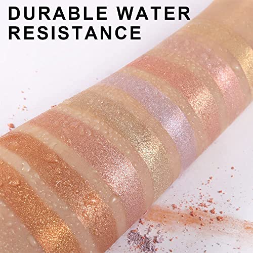 8 Colors Face & Body Shimmer Highlighter Palette - Contour & Makeup Illuminator