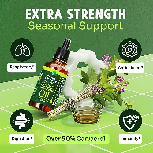 Maju Superfoods Oregano Oil Drops - High Potency 90%+ Carvacrol Mediterranean Essential Oil