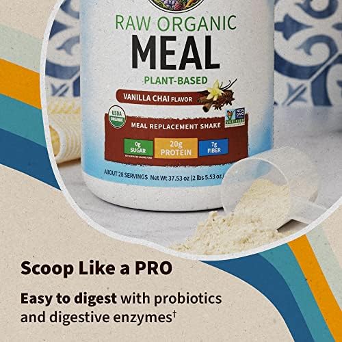 Garden of Life Raw Organic Meal Replacement Shake: Vanilla Spiced Chai - Delicious & Nutritious