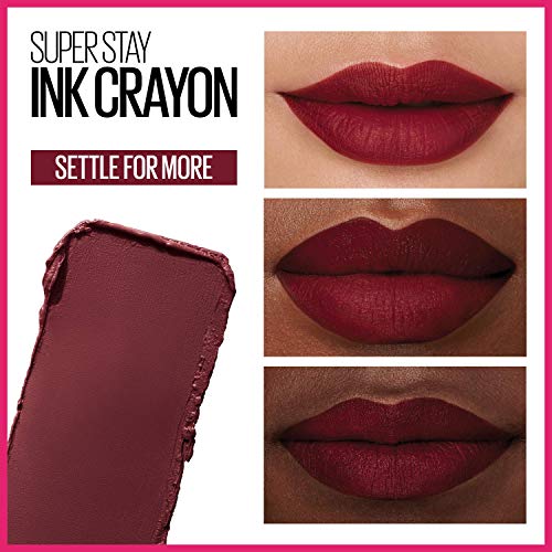 Maybelline Super Stay Ink Crayon Lipstick - Berry Wine Purple, Longwear Matte, 1 Count