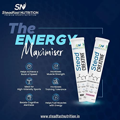 Steadfast Nutrition SteadCreatine | Pink Lemonade Flavored Creatine Monohydrate | Pack of 1