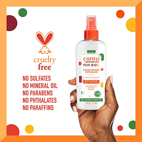 Cantu Care for Kids Conditioning Detangler - Gentle Detangling Spray for Children's Hair