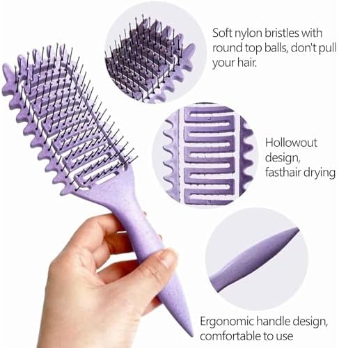 ELIO Curl Defining Brush - Purple - Enhance & Shape Your Curls