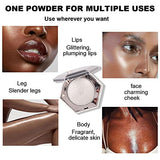 evpct Pearl White Silver Face Highlighter - Shimmer Glitter Diamond Sparkle